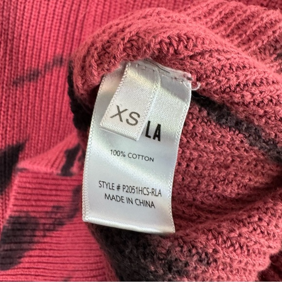 Pistola Darya Acid Dye Cotton Sweater in Red Lava size XS - Picture 5 of 9